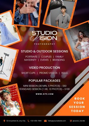 Aesthetic Cottage Photography Studio Flyer