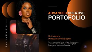 Black Creative Professional Photographer Profile Template