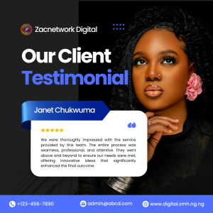 Blue White Client Testimonial Instagram Template